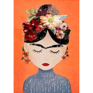 Ilustrace Frida (Orange Version), Treechild, 30 × 40 cm