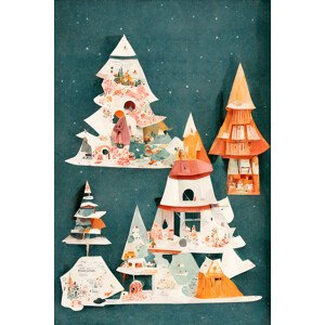 Ilustrace A Paper Village, Treechild, 26.7 × 40 cm