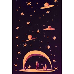 Ilustrace A Galactic Dream, Treechild, 26.7 × 40 cm