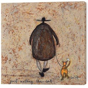 Obraz na plátně Sam Toft - Just Walking the Cat, 2 - 40×40 cm