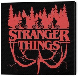 Obraz na plátně Stranger Things - Logo Flip, 2 - 40×40 cm