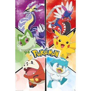 Plakát, Obraz - Pokemon: Scarlet & Violet - Starters, 61 × 91.5 cm