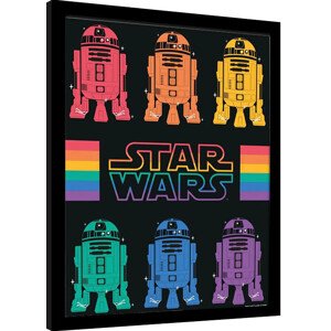 Obraz na zeď - Star Wars Pride - R2D2 Rainbow, 34.3 × 44.5 cm