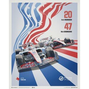 Umělecký tisk HAAS F1 Team - United States Grand Prix - 2022, Automobilist, 40 × 50 cm
