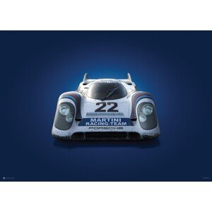 Umělecký tisk Porsche 917 - Martini - 24 Hours of Le Mans - 1971, Automobilist, 70 × 50 cm