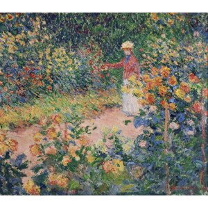 Obrazová reprodukce Garden at Giverny, 1895, Monet, Claude, 40 × 35.1 cm