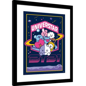 Obraz na zeď - BT21 - Universtar, 34 × 44.2 cm