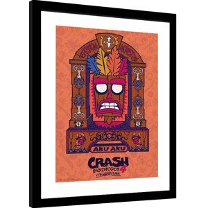 Obraz na zeď - Crash Bandicoot - Aku Aku, 34 × 44.2 cm