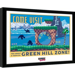 Obraz na zeď - Sonic - Green Hill Zone, 44.2 × 34 cm