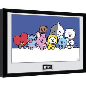 Obraz na zeď - BT21 - Groupe, 44.2 × 34 cm