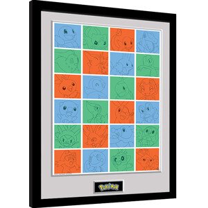 Obraz na zeď - Pokemon - First Partner Grid, 34 × 44.2 cm