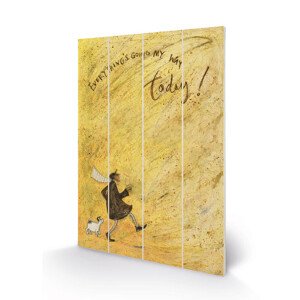 Dřevěný obraz Sam Toft - Everything's Going My Way Today!, 40 × 59 cm