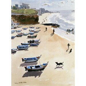 Obrazová reprodukce Boats on the Beach, 1986, Lucy Willis, 30 × 40 cm