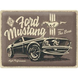 Plechová cedule Ford - Mustang - 1969 - The Boss, 40 x 30 cm