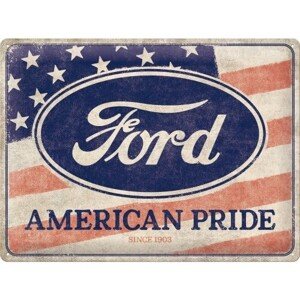 Plechová cedule Ford - American Pride, 30 x 40 cm