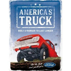 Plechová cedule Ford - F100 - America's Truck, 30 × 40 cm