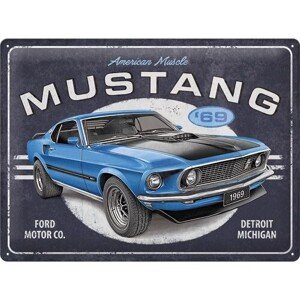 Plechová cedule Ford - Mustang - 1969 Mach 1, 40 × 30 cm