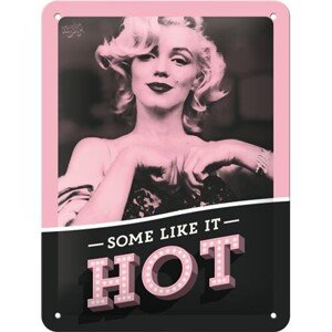 Plechová cedule Marilyn Monroe - Some Like It Hot, 15 x 20 cm