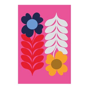 Ilustrace Flowers Pink, Frances Collett, 30 × 40 cm