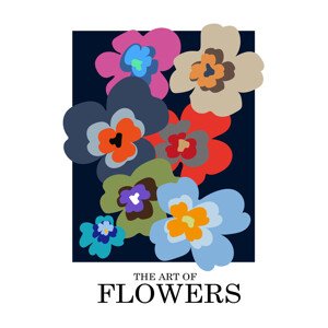 Ilustrace The Art Of Flowers Blue, Frances Collett, 30 × 40 cm