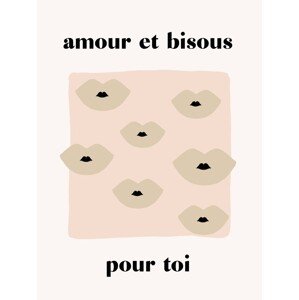 Ilustrace French Kiss Poster, Aislinn Simmonds, 30 × 40 cm