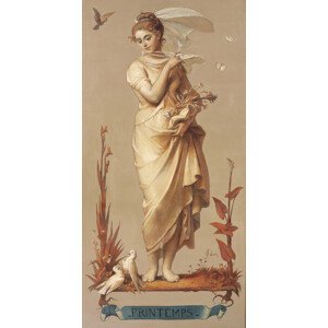 Ilustrace Spring, 1873 (The Four Seasons / Vintage Art) - Joseph Felon, 20 × 40 cm
