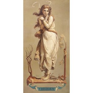 Ilustrace Winter, 1873 (The Four Seasons / Vintage Art) - Joseph Felon, 20 × 40 cm