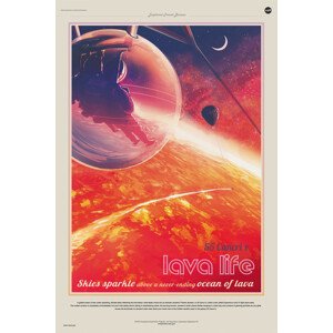 Obrazová reprodukce 55 Cancri E (Planet & Moon Poster) - Space Series (NASA), 26.7 × 40 cm