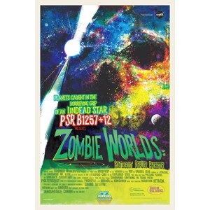 Ilustrace Zombie Worlds (Retro Movie) - Space Series (NASA), 26.7 × 40 cm