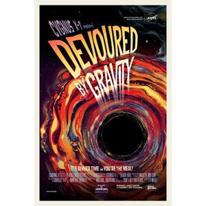 Ilustrace Devoured by Gravity (Retro Movie) - Space Series (NASA), 26.7 × 40 cm