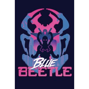 Umělecký tisk Blue Beetle - Vibrant, 26.7 × 40 cm