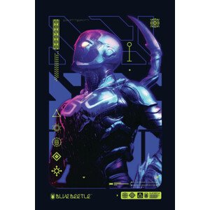 Umělecký tisk Blue Beetle - Suit, 26.7 × 40 cm