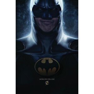 Umělecký tisk The Flash - Batman Worlds Collide, 26.7 × 40 cm