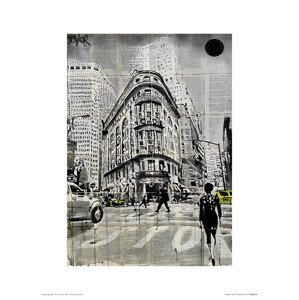 Umělecký tisk Loui Jover - Midtown Walk, 40 × 50 cm