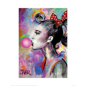 Umělecký tisk Loui Jover - Bubble Girl, 60 × 80 cm