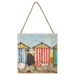 Dřevěný obraz Sam Toft - Spotty Stripy, 20 × 20 cm
