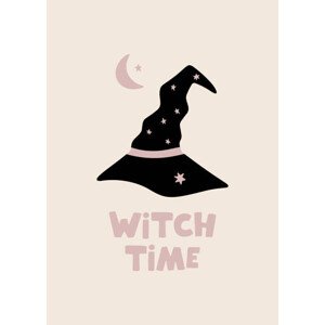 Ilustrace Halloween card with festive elements, The simple blues, 30 × 40 cm