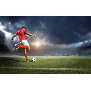 Fotografie Football player in the stadium, efks, 40 × 26.7 cm