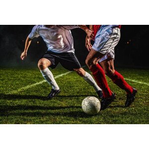 Fotografie Soccer Players in Action, vm, 40 × 26.7 cm