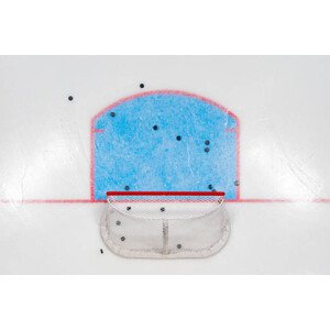 Fotografie Hockey Net with Pucks from Above, Jacob Kupferman, 40 × 26.7 cm