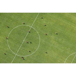 Fotografie Aerial view of football match, fStop Images - Stephan Zirwes, 40 × 26.7 cm