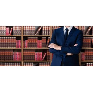 Fotografie Male Attorney With Arms Crossed. Lawyer, AndreyPopov, 50 × 21.8 cm