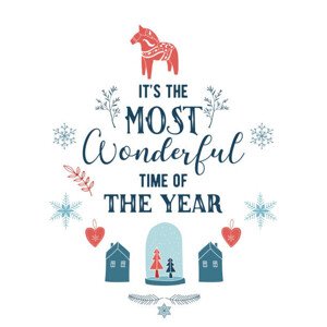 Ilustrace Merry Christmas Background with Typography, Lettering., ma_rish, 33.6 × 40 cm