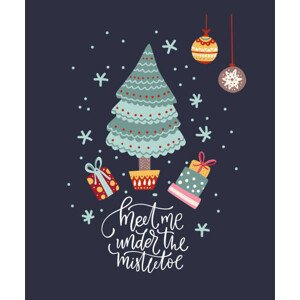Ilustrace Christmas vector cartoon mouse in a flat style., trigubova, 33.3 × 40 cm