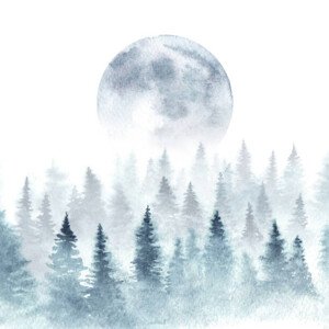 Ilustrace Watercolor landscape, Juliia Tochilina, 40 × 40 cm