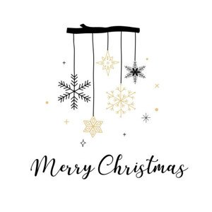Ilustrace Merry Christmas Background with Typography, Lettering., ma_rish, 40 × 40 cm
