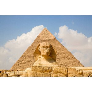 Fotografie daytime view pyramid with sphinx foreground, Grant Faint, 40 × 26.7 cm