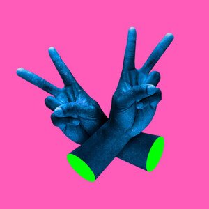 Ilustrace Contemporary minimalistic artwork in neon bold, master1305, 40 × 40 cm
