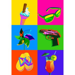 Ilustrace Summer Vacation Icons, smartboy10, 26.7 × 40 cm
