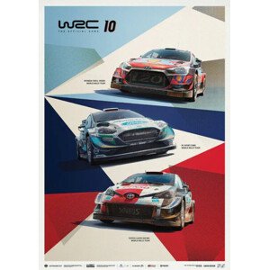 Umělecký tisk WRC 10 - The official game cover, Automobilist, 50 × 70 cm